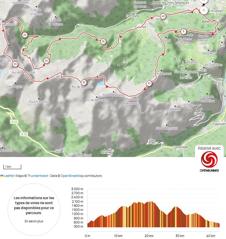 2025_profil_42km trace course trail du pic des trois seigneurs